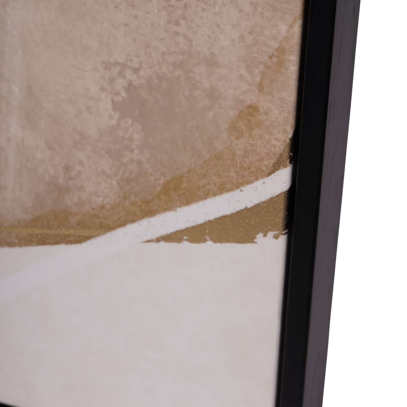 Zola Large Framed Neutral & Black Canvas Wall Art