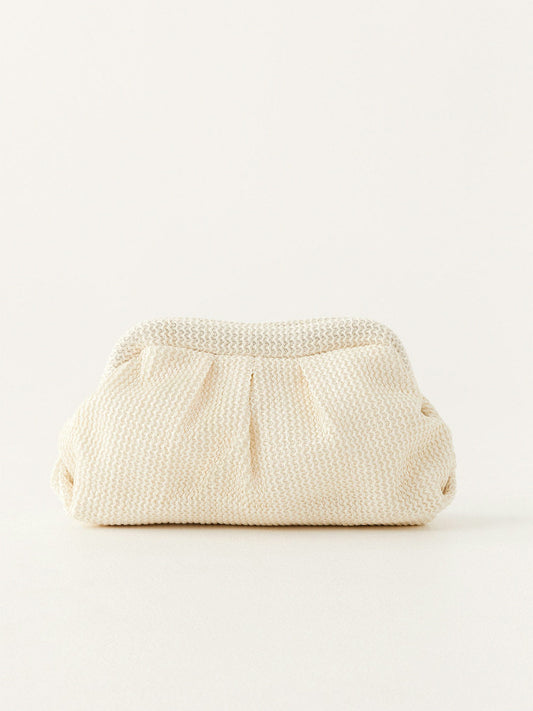 Woven Cloud Clutch Bag