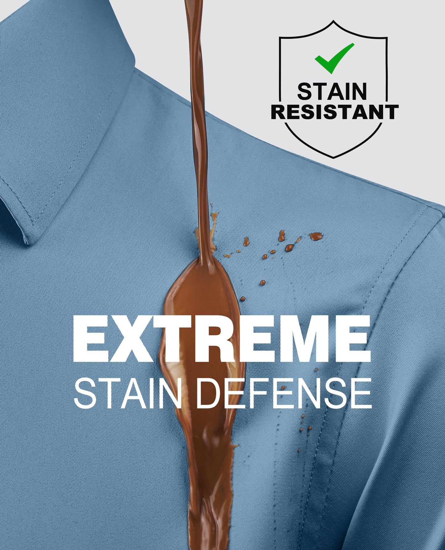 Wrinkle Free Stain Shield Button Down Shirts