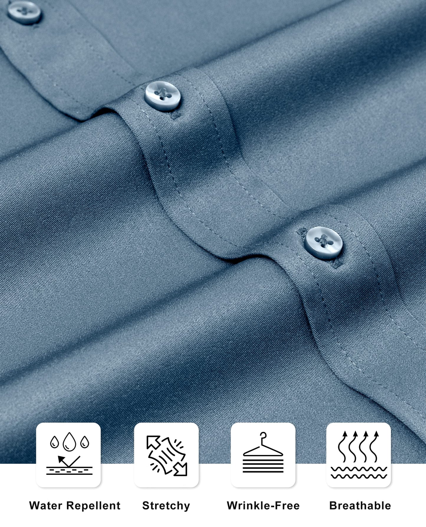 Wrinkle Free Stain Shield Button Down Shirts