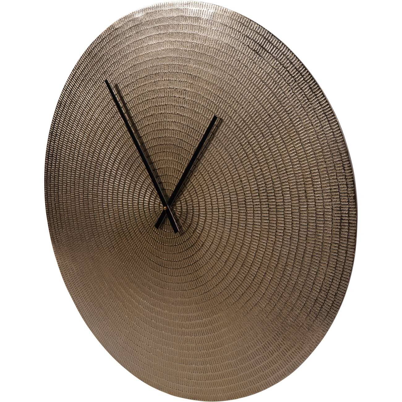 Adelaide Large Textured Champagne Gold Wall Clock