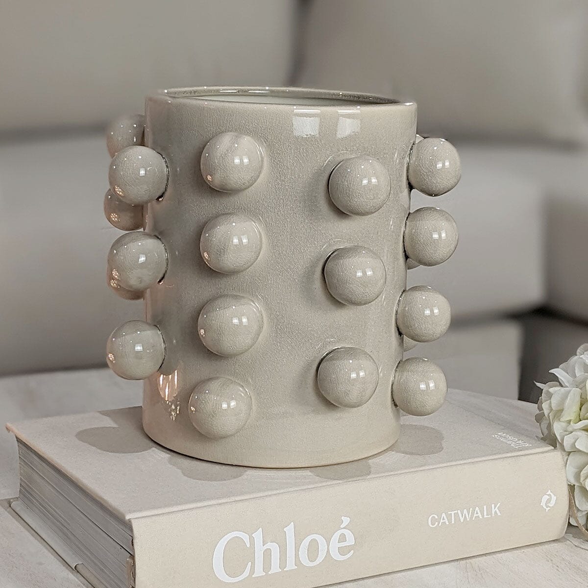 Amelie Cream Bobble Effect Vase