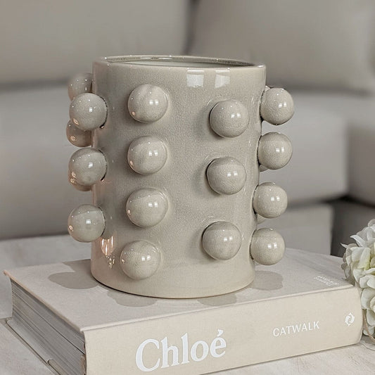 Amelie Cream Bobble Effect Vase