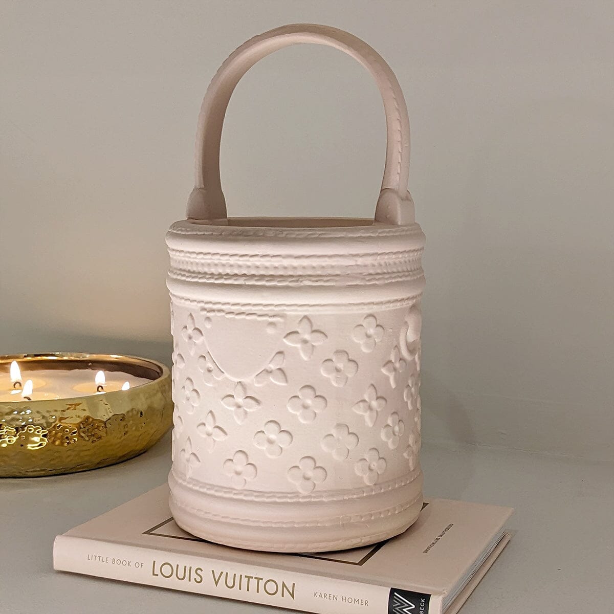 Astrid Beige Designer Inspired Handbag Ornament