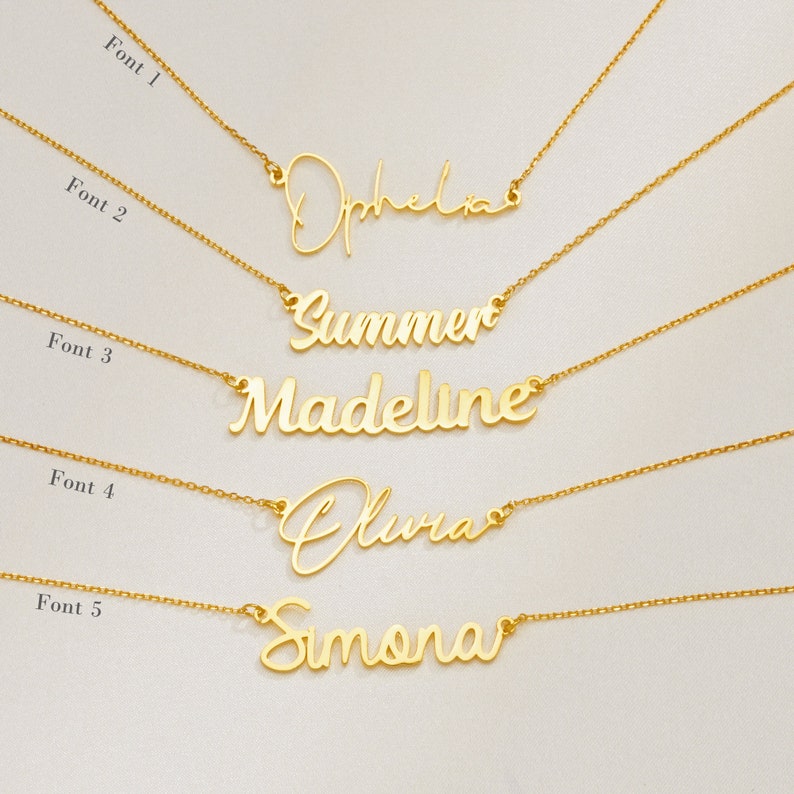 18K Gold Plated Custom Name Necklace