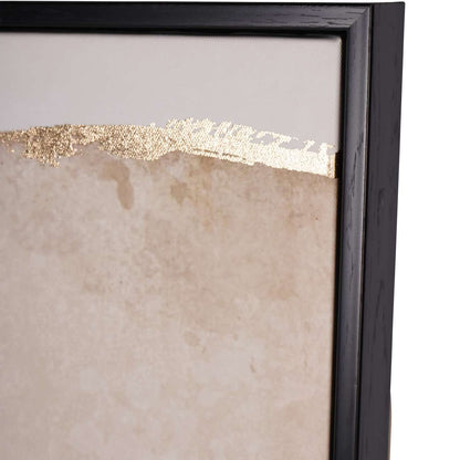 Zola Large Framed Neutral & Black Canvas Wall Art